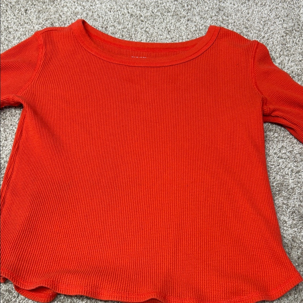 Old Navy Kids Vibrant Red Long Sleeve Tee